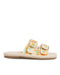 Sandalia Plana Doble Hebilla Multicolor MD36866