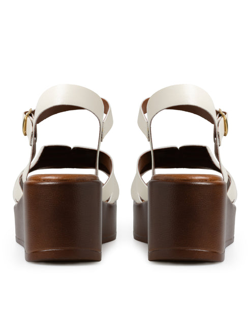 Sandalia Tiras Latte Plataforma Café MD69321