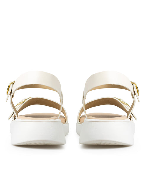 Sandalia Latte Doble Hebilla MD70908