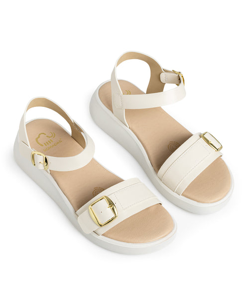 Sandalia Latte Doble Hebilla MD70908