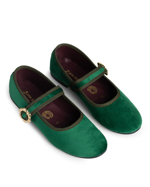 Balerina Verde Ante Broche OLIVIA