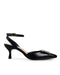 Zapatilla Negra Ankle Strap Hebilla 169