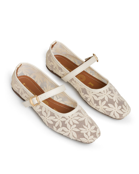 Vera Romántica - Balerina Floral Blanca VERA