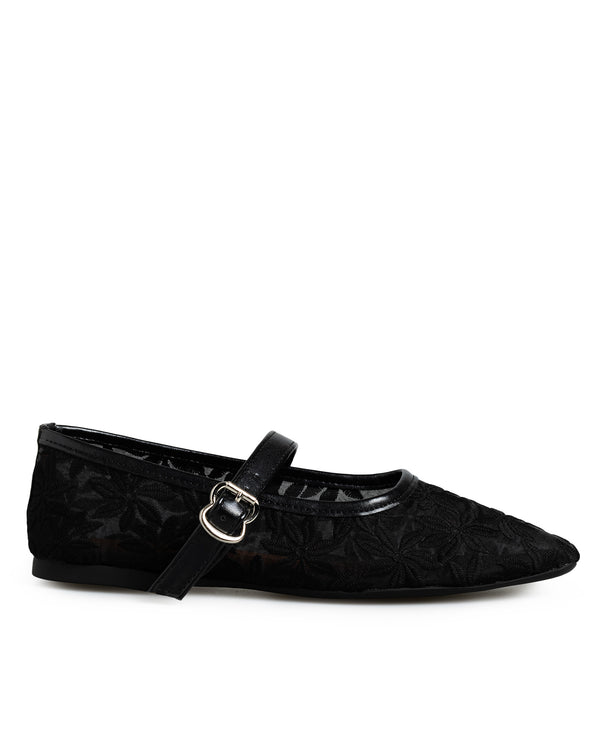 Vera Romántica - Balerina Floral Negra VERA