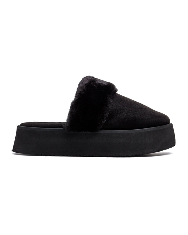 Zapato Negro Tipo Pantufla Con Peluche 323802