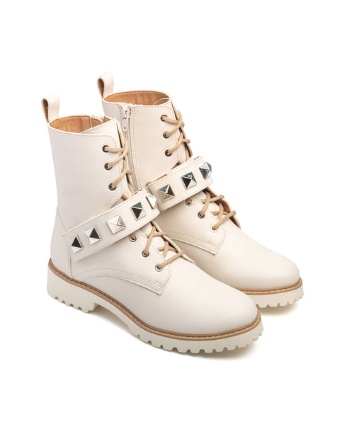 Botín Track Latte Tira Con Estoperoles 2411631