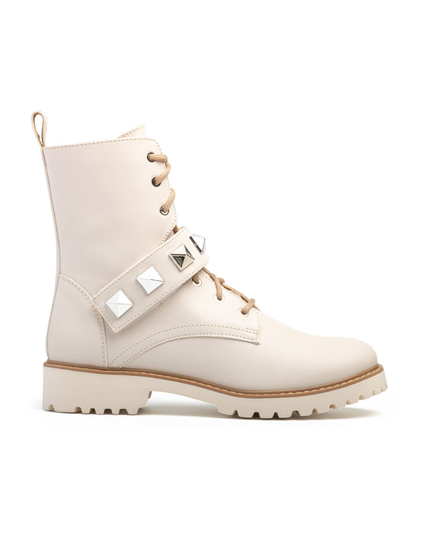 Botín Track Latte Tira Con Estoperoles 2411631