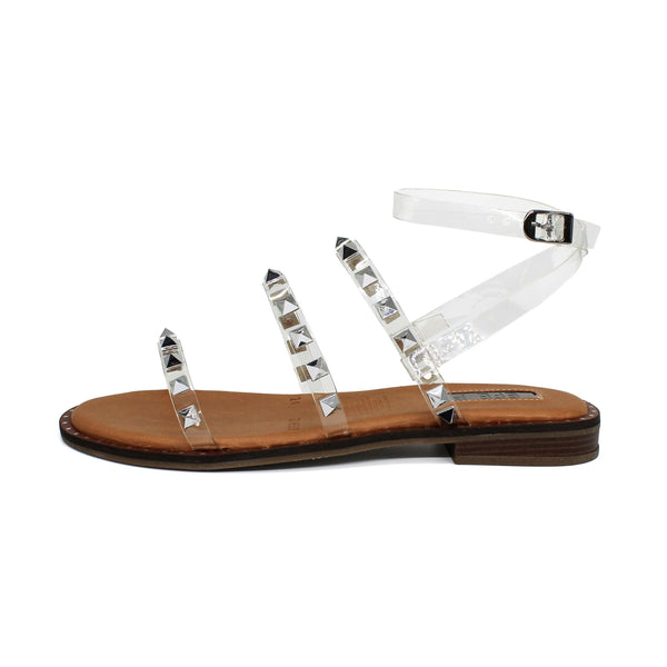 Sandalia Vinilo Strips Con Estoperoles 216503