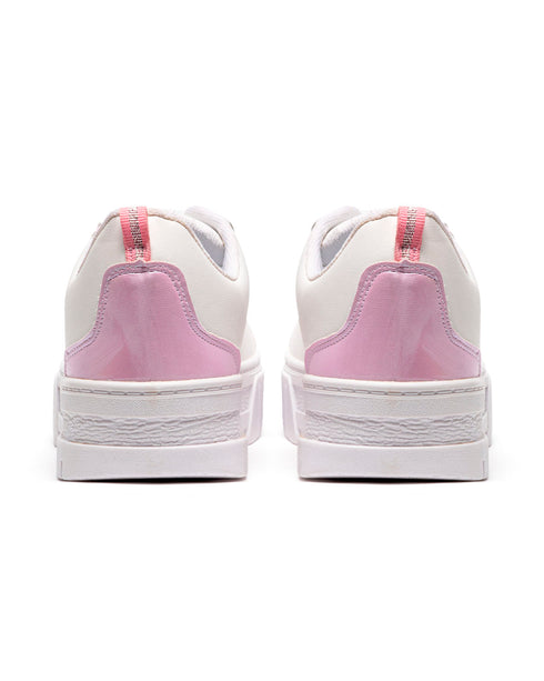 Tenis Flat Blanco Tira Rosa 317