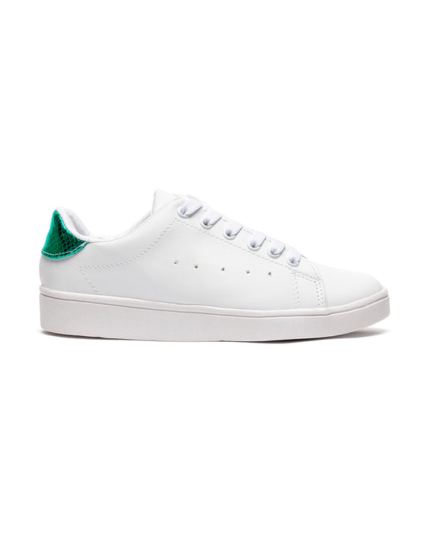 Tenis Blanco Básico Talón Verde 9403SH