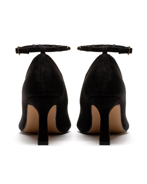 Zapatilla Tacón Bajo Correa Con Perlas 6985