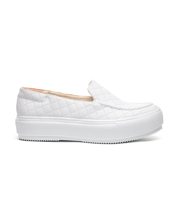 Tenis Confort Tipo Mocasín Blanco 4527