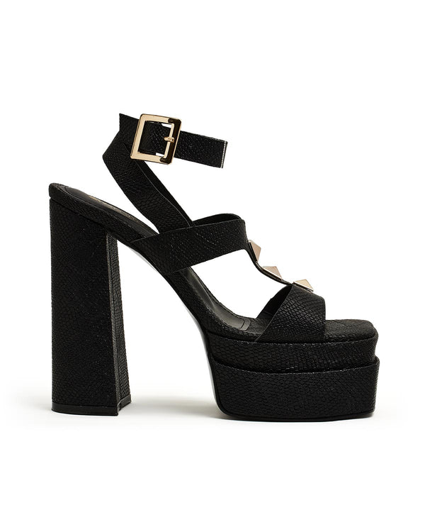 Plataforma Negra Snake Con Estoperoles 18318