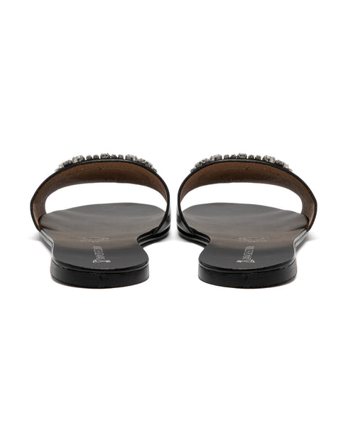Sandalia Negra Mule Cristales 2043678