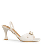 Sandalia Latte Hebilla Tira Resorte 1180