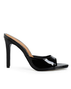 Sandalia Tacón Mule Negra 1810