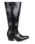 Bota Vaquera Negra Estrellas Estoperoles 2081