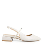 Zapatilla Latte Slingback Tira Estoperoles 3592