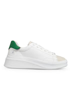Tenis Blanco Chunky Talón Verde 7069