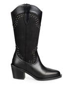 Bota Vaquera Negra Estoperoles 7580