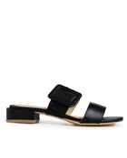 Sandalia Negra Snake Hebilla 7801