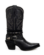 Bota Vaquera Negra Hebilla 20022