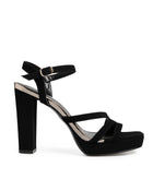 Sandalia Plataforma Negra Tiras 26101