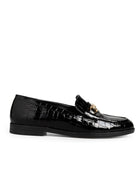 Mocasín Negro Croc Herraje 37105