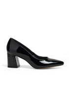 Zapatilla Negra Lisa Punta Picuda 16201