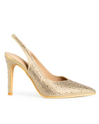 Zapatilla Oro Brillos Slingback 263944