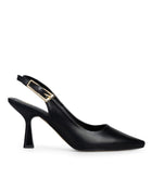 Zapatilla Negra Picuda Slingback 354705