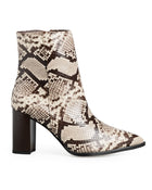 Bota Víbora Beige Picuda Tacón Cuadrado 550001