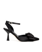 Zapatilla Negra Ankle Strap Moño 334704
